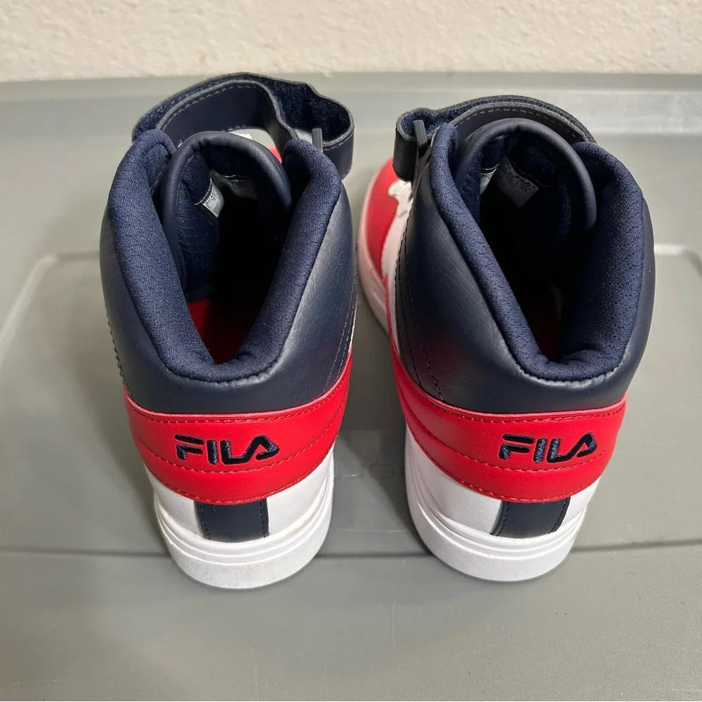 Fila Red and Blue High-Top Sneakers